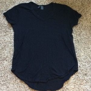 Loose fitting black tee